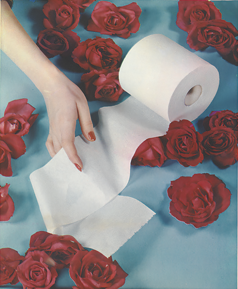 “Toilet Paper Advertisement” (with hand), circa 1938, by Paul Outerbridge Jr. © G. Ray Hawkins Gallery, Beverly Hills, California/Bridgeman Images