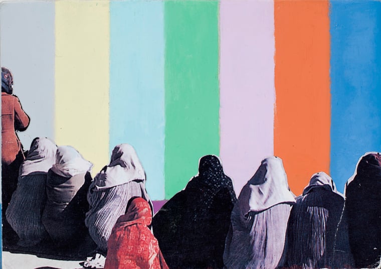 Untitled, a mixed-media painting by Francis Alÿs