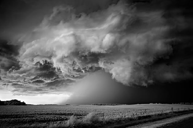 "Storm Over Field, Lake Pointsett, South Dakota, 2010," by Mitch Dobrowner