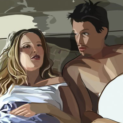 Still from Fox Searchlight’s Waking Life. Artwork by Katy O'Connor