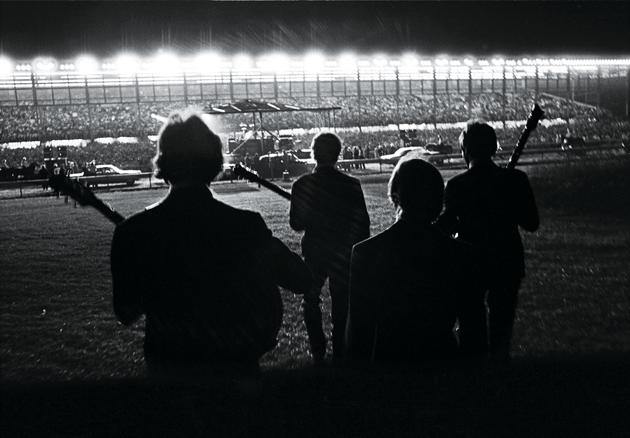 The Beatles entering the Suffolk Downs racetrack, in Boston, 1966 © Harry Benson, from his book The Beatles: On the Road 1964–1966, published in May by TASCHEN