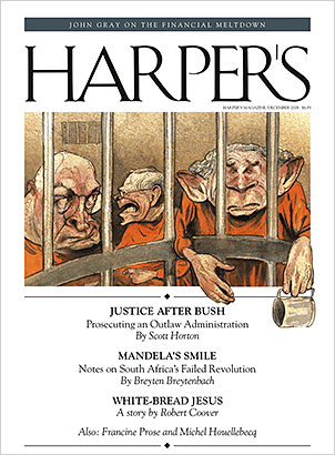 Harper's Magazine cover, December 2008