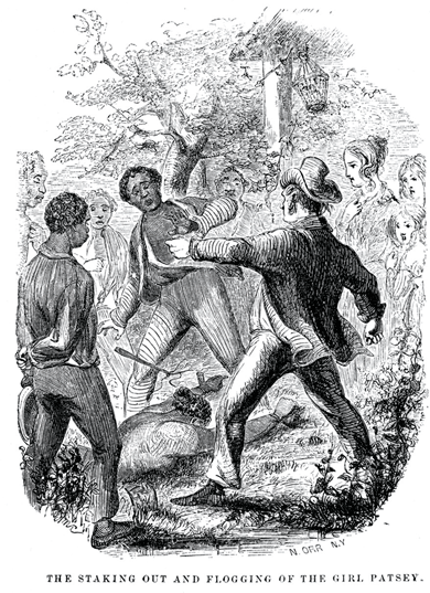 A print depicting the flogging of Patsey, from 12 Years a Slave, ca. 1853 © Eon Images 