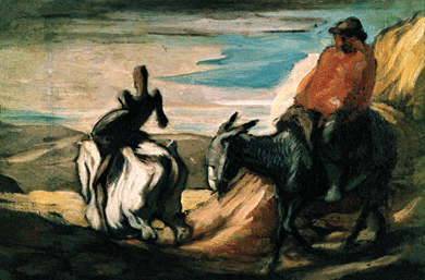 Don Quixote and Sancho Panza, by Honoré Daumier © Private Collection/Album/Art Resource, New York City