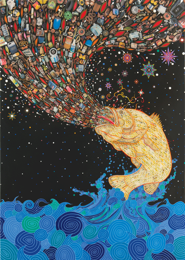 Gyre, a photo collage by Fred Tomaselli