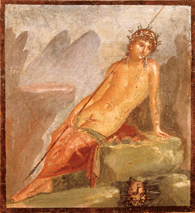 Narcissus at the Pool, fresco, House of Marcus Lucretius, Pompeii, Italy © Gianni Dagli Orti/The Art Archive at Art Resource, New York City