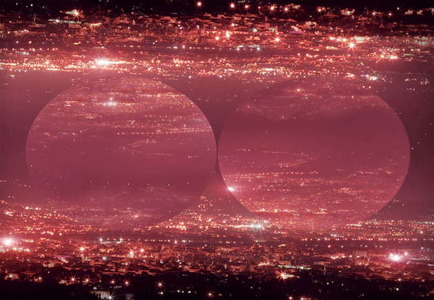 “Orbite Rosse (Red Orbits),” by Grazia Toderi. Courtesy Giò Marconi, Milan.