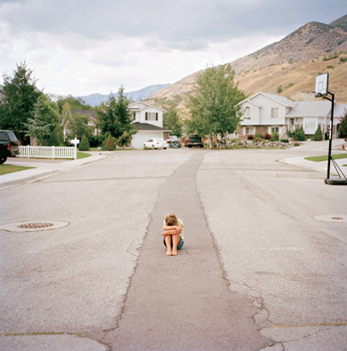 “Addie Mae (Pouting). Pleasant Grove, UT,” by Brian Shumway, from his series Suburban Splendor