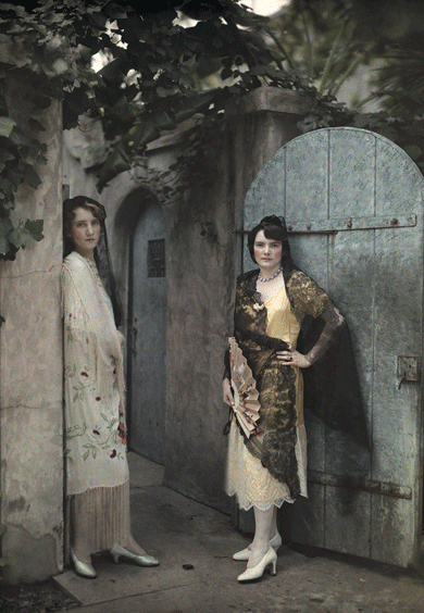 Two Creole women standing in the doorway to their Uptown home, in New Orleans, Louisiana, in 1929 © NGS Image Collection/The Art Archive at Art Resource, New York City