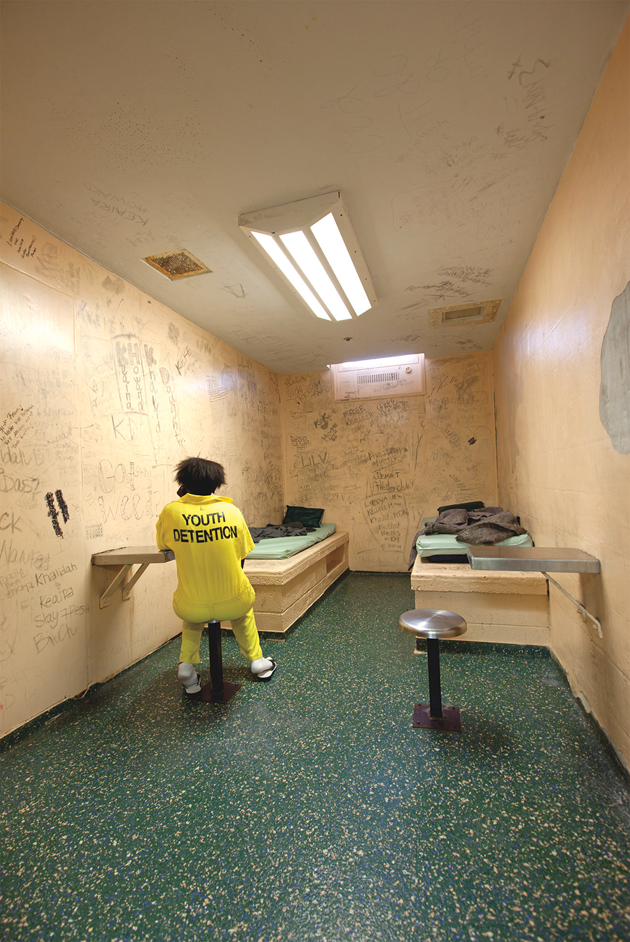 A., AGED SIXTEEN, IN HER CELL AT THE HARRISON COUNTY YOUTH DETENTION CENTER, IN BILOXI, MISSISSIPPI. SINCE 2001 THE FACILITY HAS BEEN PRIVATELY OPERATED BY A COMPANY CALLED MISSISSIPPI SECURITY POLICE, WHICH RECEIVES OVER $1.6 MILLION FROM THE COUNTY EACH YEAR.