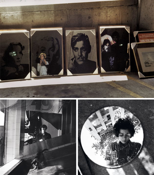 Clockwise from top: “Self-portrait, Chicago, August 1977” (detail); “Self-portrait”; “Self-portrait, 1955”