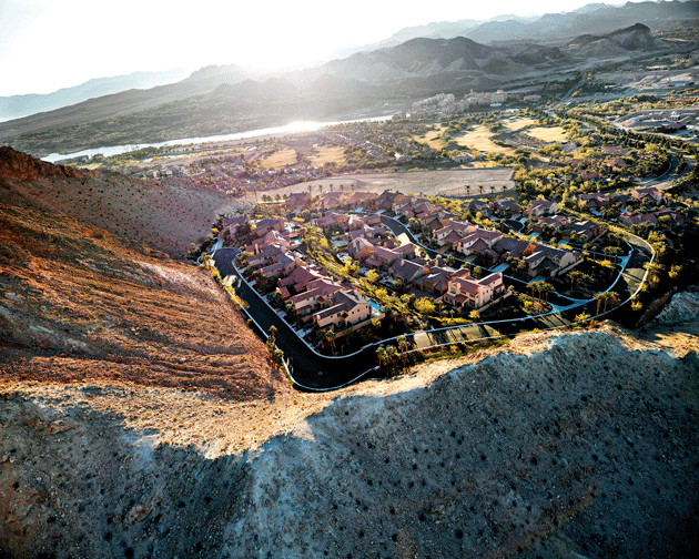 “Casa Palermo Lake Las Vegas homes looking southeast, Henderson, Nevada,” by Michael Light, from Lake Las Vegas/Black Mountain, published in May by Radius Books. Courtesy the artist and Radius Books