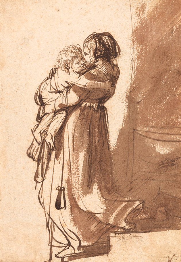 Woman with a Child Descending a Staircase, by Rembrandt van Rijn © The Pierpont Morgan Library, New York City/Art Resource, New York City