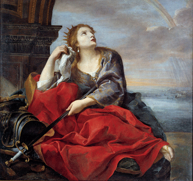 Dido, Queen of Carthage, Abandoned by Aeneas, 1635, by Andrea Sacchi © Scala/White Images/Art Resource, New York City
