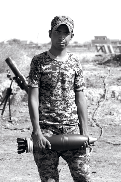 A Hashd al-Shaabi militiaman, near Baiji