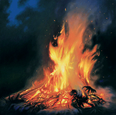 Bonfire, by Matthew Cornell. Courtesy Arcadia Contemporary