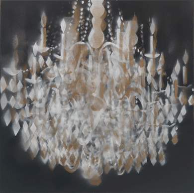 Chandelier Gold, by Lorraine Peltz. Courtesy the artist and Micaëla Contemporary Projects, Alamo, California. Middle