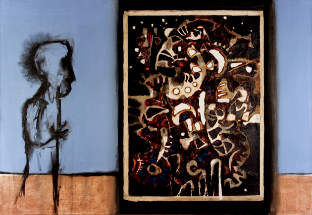 Untitled, 1999, with a collage inset from 1954