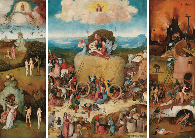 The Haywain, 1512–15. Courtesy Museo Nacional del Prado, Madrid, and the Bosch Research and Conservation Project