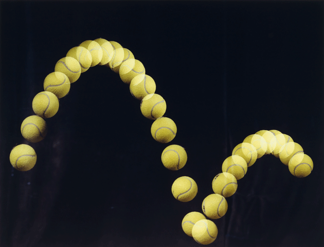 “Tennis Ball Bounce,” 1977, by Harold E. Edgerton © VAN HAM Kunstauktionen/Saša Fuis/MIT. Courtesy MIT Museum