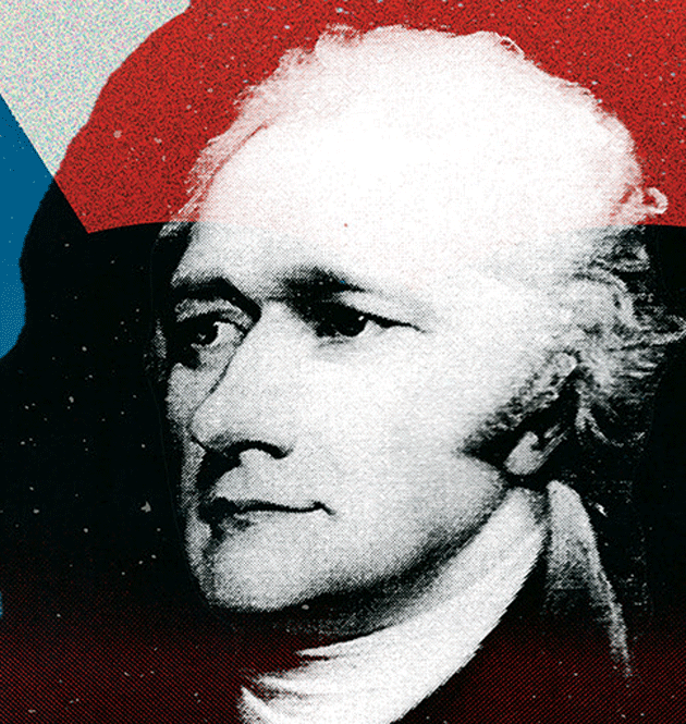 Illustration by Jimmy Turrell. Source painting of Alexander Hamilton (detail) by John Trumbull courtesy the Library of Congress Prints and Photographs Division