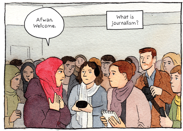 A panel from Rolling Blackouts: Dispatches from Turkey, Syria, and Iraq, by Sarah Glidden. Courtesy Drawn & Quarterly, Montreal