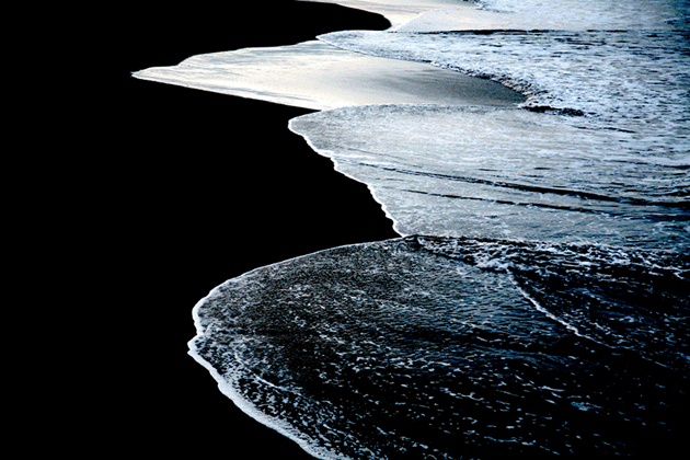 “Black Sand, Blue Water,” by Marian Crostic. Courtesy the artist