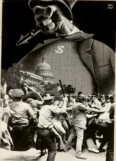 They Argue That America Is a Democracy..., 1980, photocollage