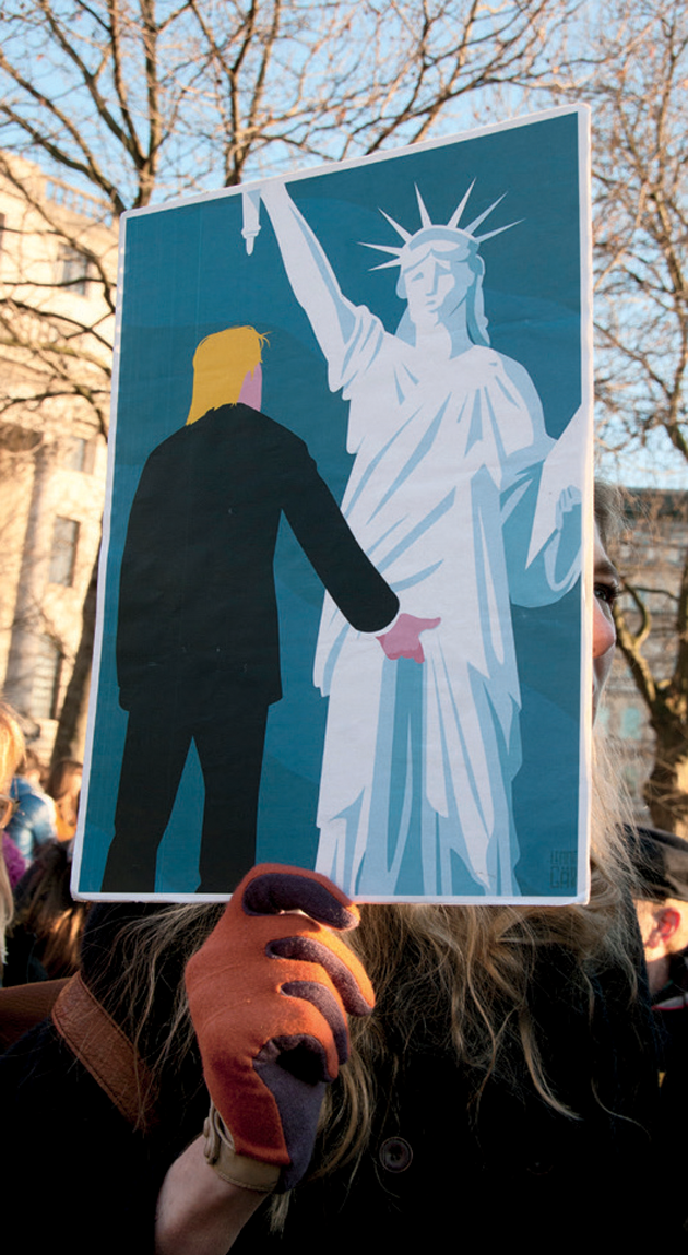 At the Women’s March in London (detail) © Jenny Matthews/Panos Pictures