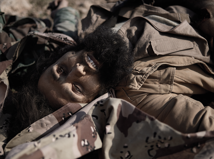 An ISIS fighter killed during clashes with the YBS and PKK guerrillas, Iraq, November 2015