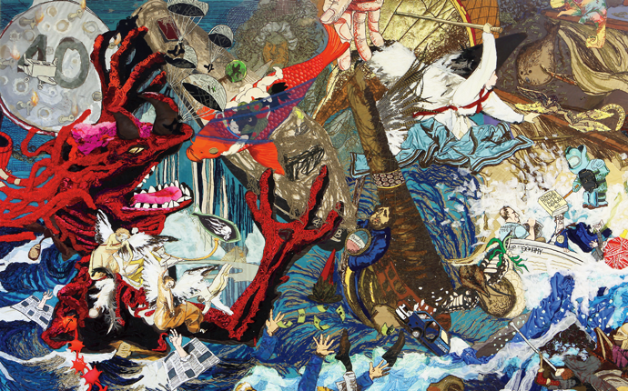 Dragon’s Birthday, a mixed-media collage by XU ZHEN © The artist. Courtesy James Cohan, New York City