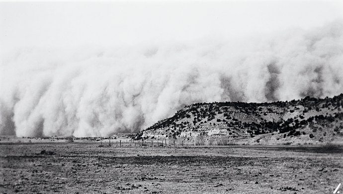 Dust storm, Baca County, Colorado, 1935 © J. H. Ward/LC-USZ62-47982