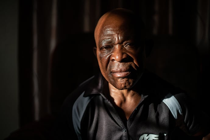 Mario Gomes, a sixty-two-year-old Pomfret veteran, was recruited into the F.N.L.A. as a child soldier in the late Sixties in his native Angola before joining South Africa's 32 Battalion in 1976. 