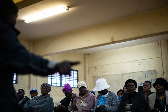 Once a month, a group of aging survivors of the violence that engulfed townships in Johannesburg’s East Rand in the early Nineties meet at a local high school in the area. They are still seeking justice for the crimes of apartheid; 32 Battalion was alleged to have been involved in a number of the atrocities that took place in the East Rand.