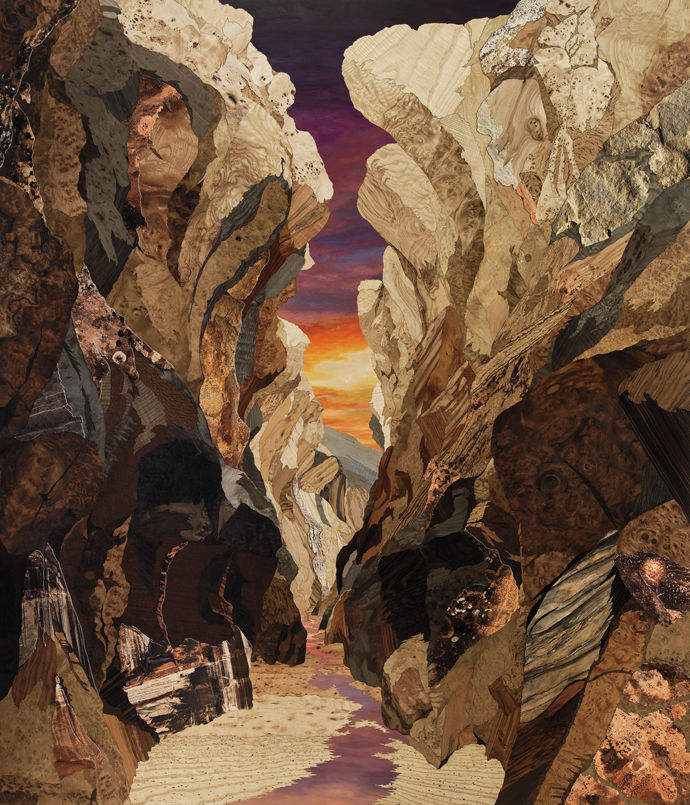 GSENM: Slot Canyon #1, a mixed-media artwork by Alison Elizabeth Taylor, whose work was on view in February as part of the exhibition Borders, at James Cohan, in New York City.