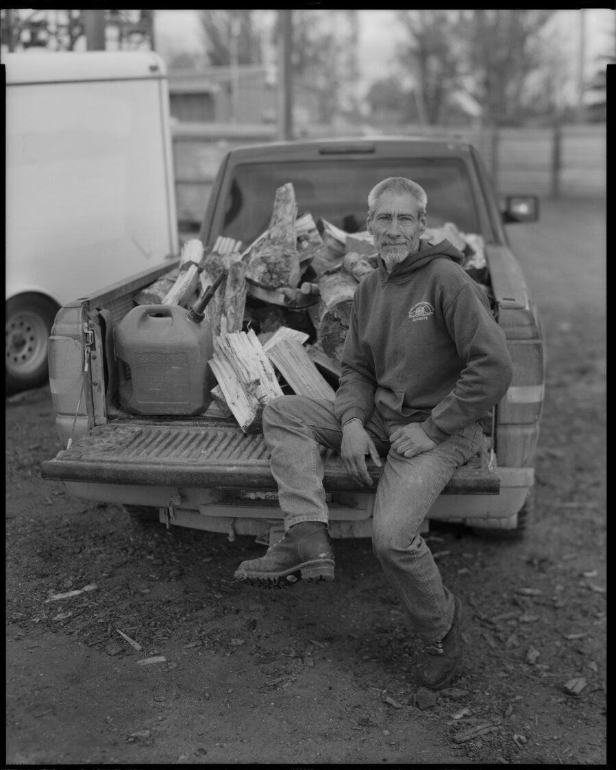 Matt Little preparing to deliver firewood to homesteaders in the San Luis Valley