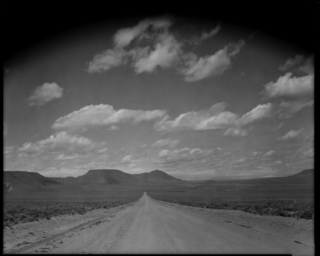 A road on the flats, what locals call the interior of the San Luis Valley