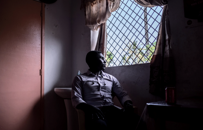 Onzardine Attoumane at a café on the outskirts of Domoni, on Anjouan