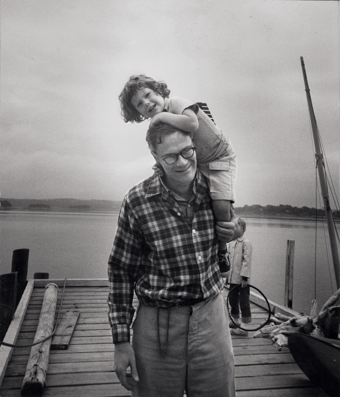 Robert Lowell with his daughter, Harriet. Photograph courtesy the Harry Ransom Center