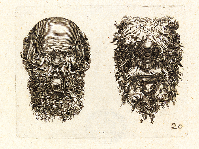 Design for a grotesque mask by Johann Ulrich Stapf © Victoria and Albert Museum, London