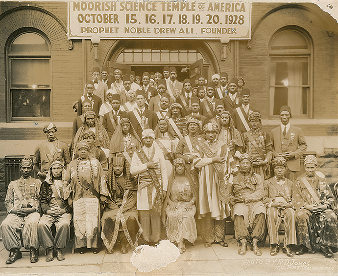 Members of the Moorish Science Temple of America at an annual gathering, 1928 Courtesy Schomburg Center for Research in Black Culture, the New York Public Library