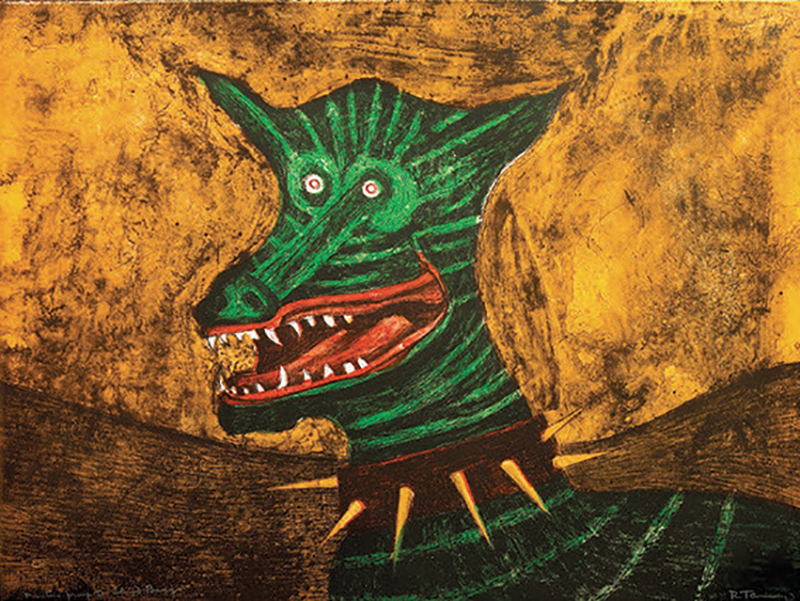 Chacal (Jackal), by Rufino Tamayo © 2021 Tamayo Heirs, Mexico/Artists Rights Society, New York City. Courtesy Bonhams