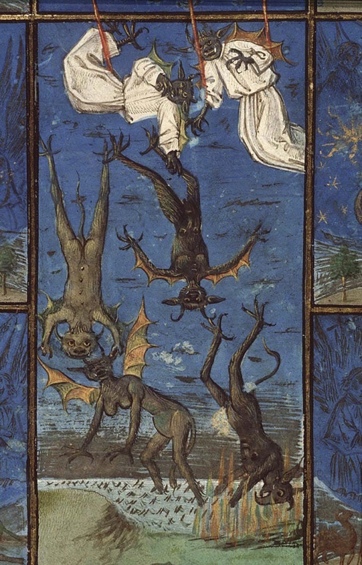 Scene from a fifteenth-century illuminated manuscript. Courtesy the Royal Library of the Netherlands