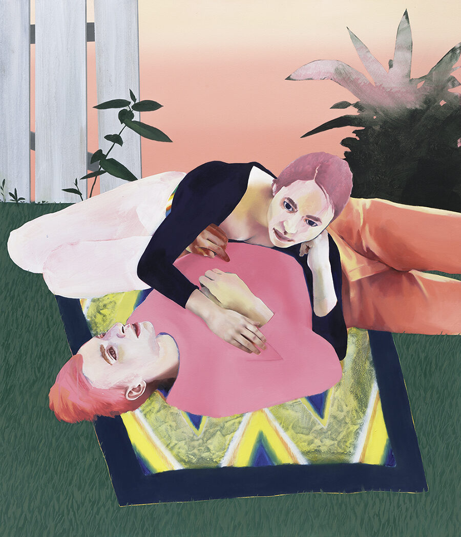 Being on the Grass, by Ellen Akimoto, whose work is on view this month at Galerie Rothamel, in Erfurt, Germany © The artist. Courtesy Galerie Rothamel, Erfurt, Germany