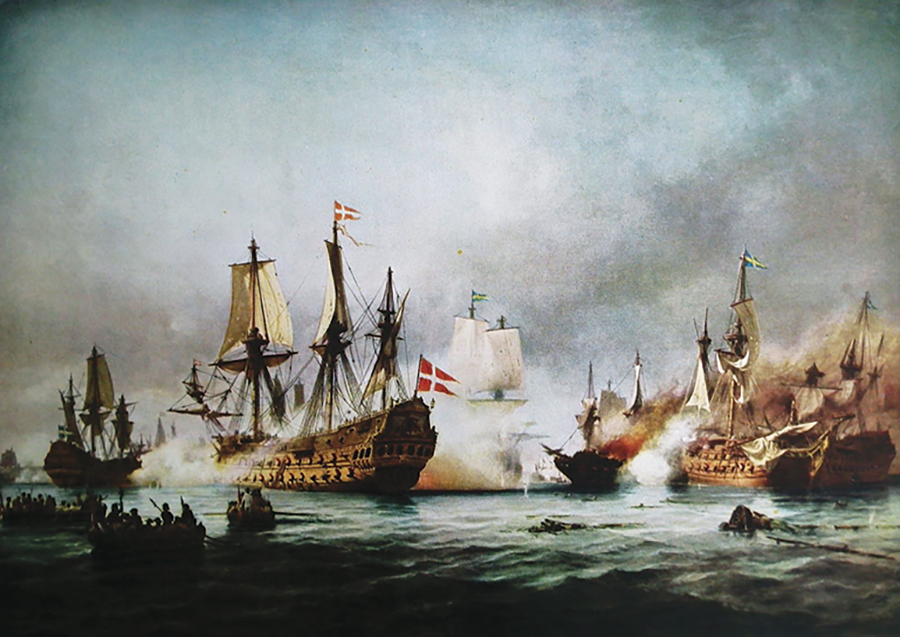The Battle of Køge Bay, 1677, by Anton Melbye