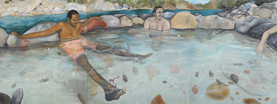 Remington Hot Springs, a painting by Katja Seib, whose work was on view in August at Sadie Coles HQ, London © The artist. Courtesy Sadie Coles HQ, London