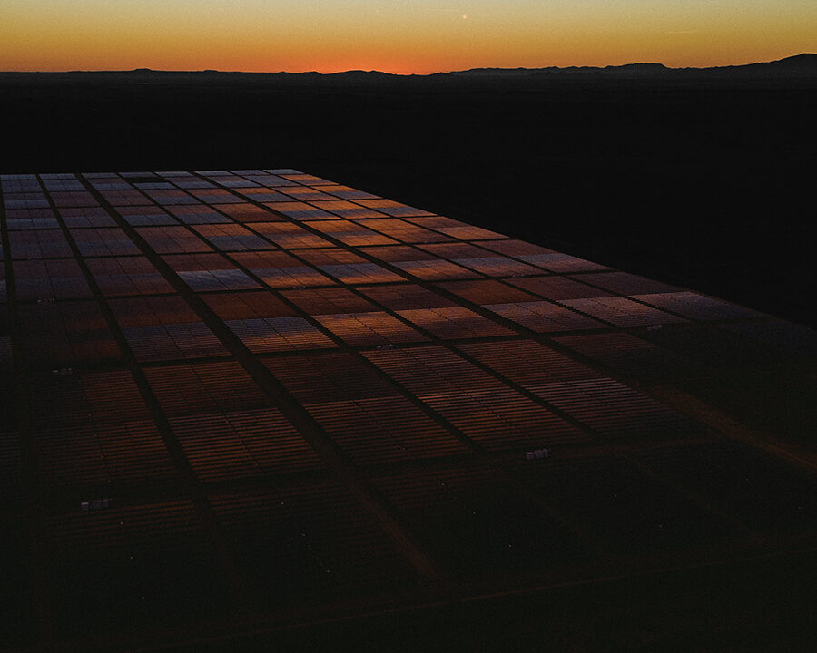 A solar farm in the Mojave Desert. All photographs from Nevada by Balazs Gardi, October and November 2022, for Harper’s Magazine © The artist