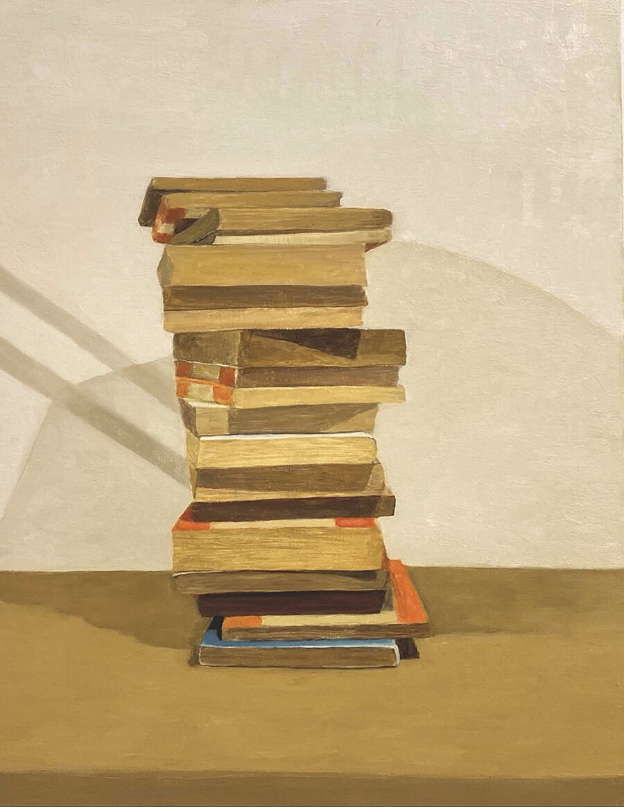 The Books in the Spare Room, by Jess Allen, whose work will be on view next month at Scroll, in New York City. All artwork © The artist