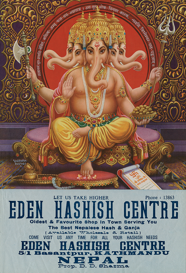 A poster advertising the Eden Hashish Centre in Kathmandu, circa 1967 © Aymon de Lestrange/Bridgeman Images