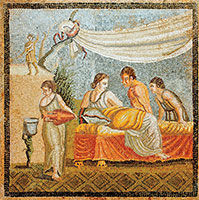 A roman mosaic, first century AD © WHA/akg-images